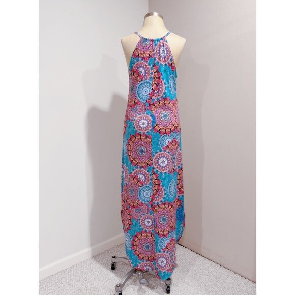 For G and PL Women's Sleeveless Beach Long Halter Side Slit Summer Maxi Dress S - Picture 7 of 8